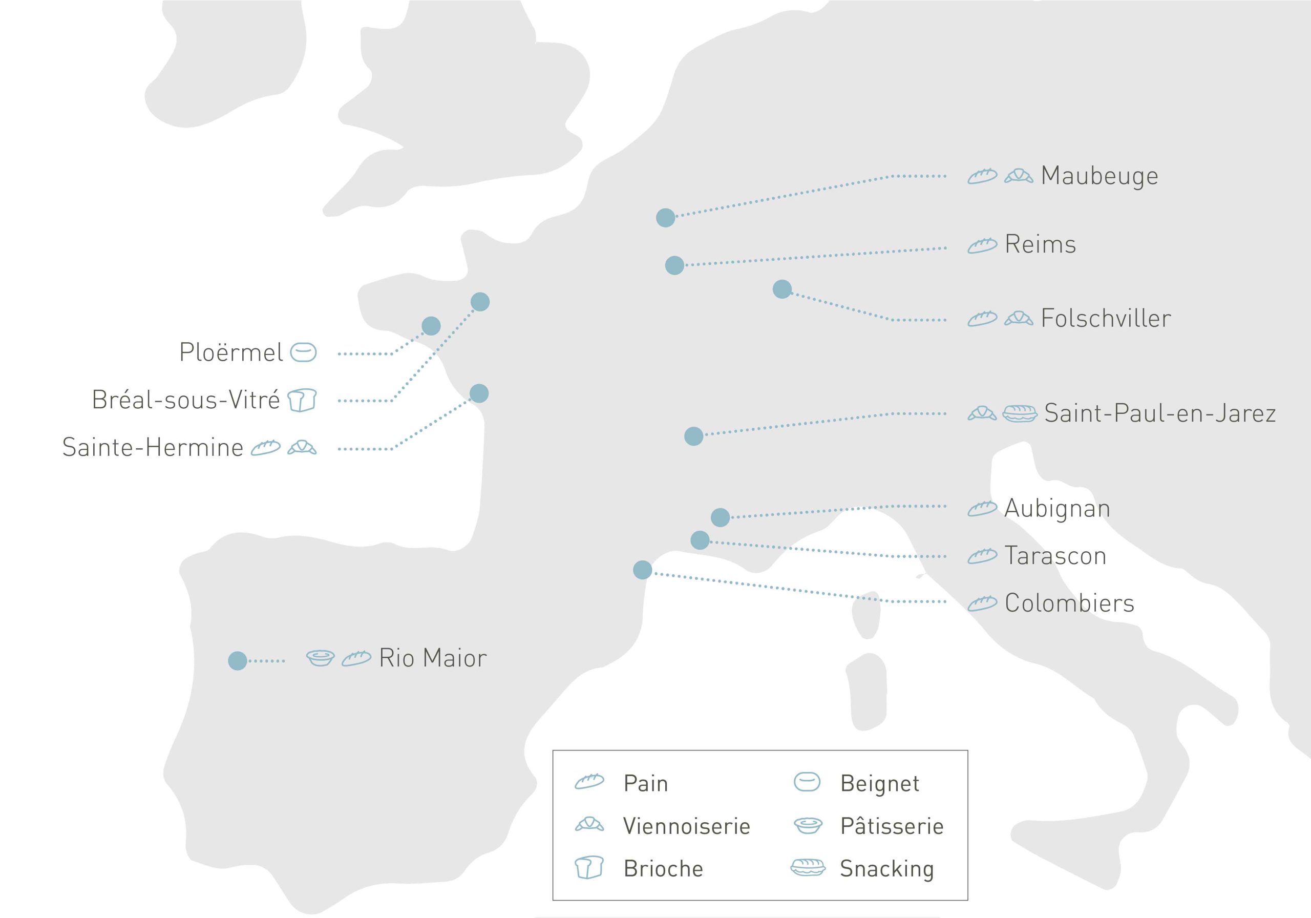 NEUHAUSER - CARTE SITES DE PRODUCTION